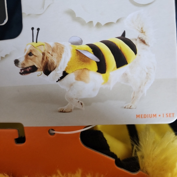 Hyde & Eek! Boutique Pet Bee Costume Vest W/ Rwflective Wings Headpiece Medium - Picture 6 of 7